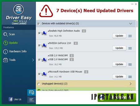 DriverEasy Pro 5.1.2.2353 En Portable by PortableApps - подбор актуальных версий драйверов