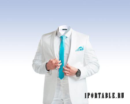Шаблон - Мужчина в белом костюме