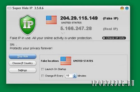 Super Hide IP 3.5.8.6 En Portable - анонимный серфинг в сети Интернет