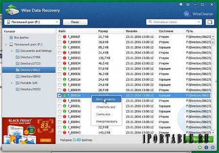 Wise Data Recovery 3.87.205 ML Portable - восстановление случайно удалённых файлов