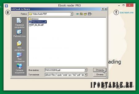 Icecream Ebook Reader Pro 4.31 Portable (PortableApps) - инструмент для выбора нужной книги и быстрого перехода к нужному материалу