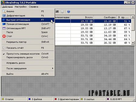 UltraDefrag 7.0.2 Portable - Дефрагментатор файловой системы