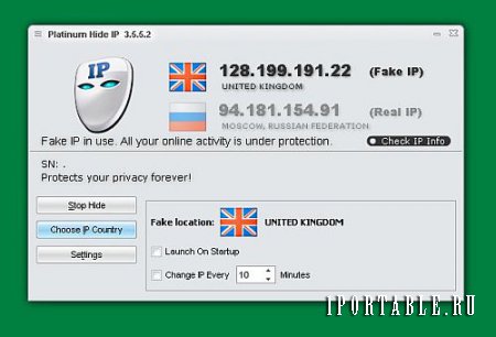 Platinum Hide IP 3.5.5.2 En Portable - анонимный серфинг в сети Интернет