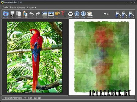 FotoSketcher 3.30 Portable + учебник - преобразование цифрового фото в произведение искусства
