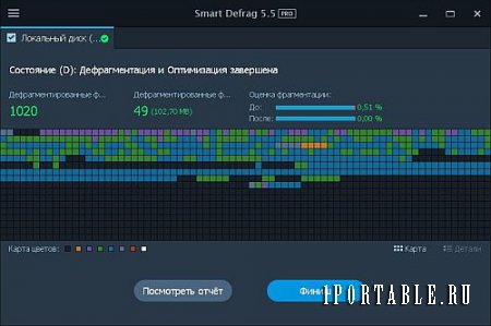 IObit Smart Defrag Pro 5.5.0.1024 Portable - безопасный дефрагментатор файловой системы