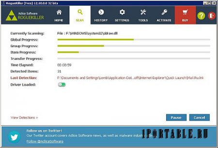 RogueKiller Anti-Malware 12.10.0.0 En Portable - удаление сложных вирусных угроз