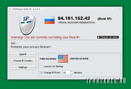 Platinum Hide IP 3.5.6.2 En Portable - анонимный серфинг в сети Интернет