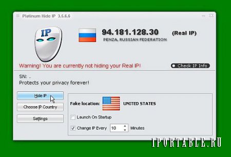 Platinum Hide IP 3.5.6.6 En Portable - анонимный серфинг в сети Интернет