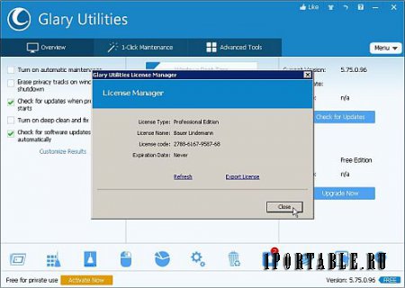 Glary Utilities Pro 5.75.0.96 Portable - настройка, оптимизация и обслуживание ПК