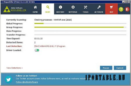 RogueKiller Anti-Malware 12.11.0.0 En Portable - удаление сложных вирусных угроз