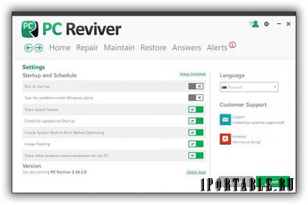PC Reviver 2.16.2.6 Portable by 9649 - Узнайте, как? Восстановить, поддерживать в работоспособном состоянии и оптимизировать ваш компьютер