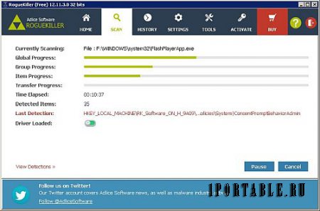 RogueKiller Anti-Malware 12.11.3.0 En Portable by PortableAppZ- удаление сложных вирусных угроз