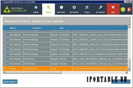 RogueKiller Anti-Malware 12.11.4.0 En Portable by PortableAppZ - удаление сложных вирусных угроз