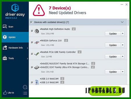 DriverEasy Pro 5.5.2.18358 En Portable (PortableAppZ) - подбор актуальных версий драйверов