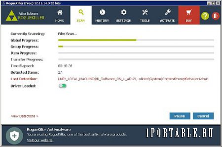 RogueKiller Anti-Malware 12.11.14.0 En Portable (PortableAppZ) - удаление сложных вирусных угроз