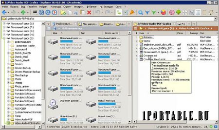 XYplorer 18.40.0100 (Academic) Portable (PortableAppZ) - настраиваемый файловый менеджер