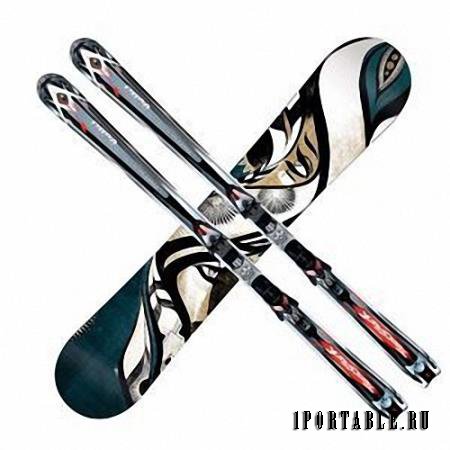 Png для клипартов - Зимние лыжи и сноуборды