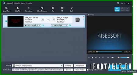 Aiseesoft Video Converter Ultimate 9.2.28 En Portable – видео конвертер + видео редактор + видеоплеер