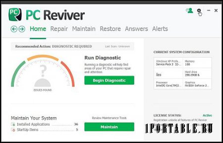 PC Reviver 3.3.2.6 Portable - Узнайте, как? Восстановить, поддерживать в работоспособном состоянии и оптимизировать ваш компьютер