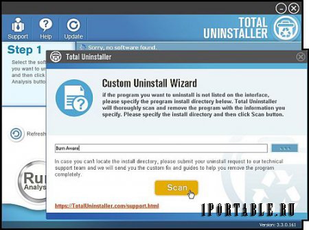 Total Uninstaller 3.3.0.161 En Portable - корректное и полное удаление установленных программ