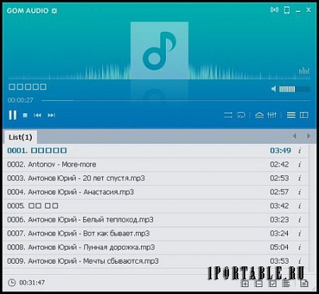 GOM Audio 2.2.12.0 Portable (PortableAppZ) - аудиоплеер с отличным качеством звука