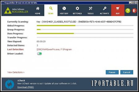 RogueKiller Anti-Malware 12.12.3.0 En Portable (PortableAppZ) - удаление сложных вирусных угроз