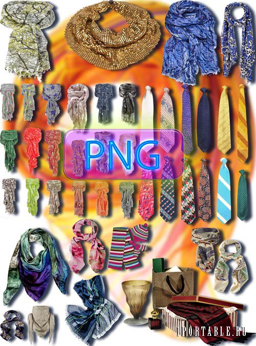 Коллекция Png клипартов - Шарфы, платки, галстуки