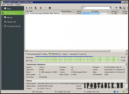 µTorrent Pro 3.5.3.44428 Portable by PortableAppZ - загрузка торрент-файлов из сети Интернет