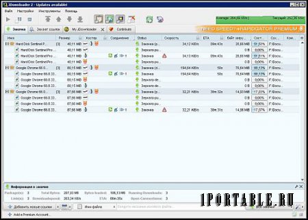 JDownloader 2.0 dc14.05.2018 Portable (PortableAppZ) - автоматическая закачка файлов с популярных хостинг-сервисов