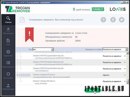 Loaris Trojan Remover 3.0.53.186 Portable by PortableAppC - защита компьютера от современных форм кибер-угроз