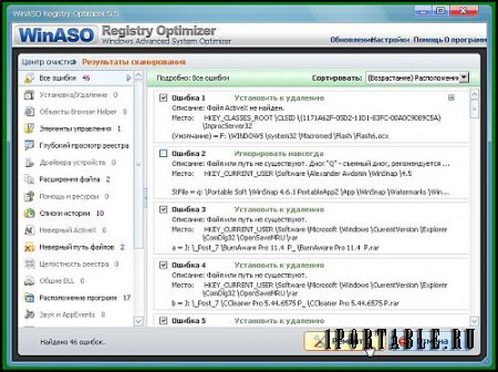 WinASO Registry Optimizer 5.5.0.0 Rus Portable - очистка системного реестра 
