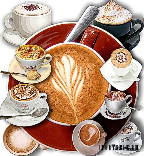 Фотошоп Png клип-арты - Кофе с молоком