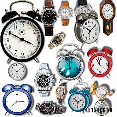 Коллекция Png клипартов - Часы и будильники