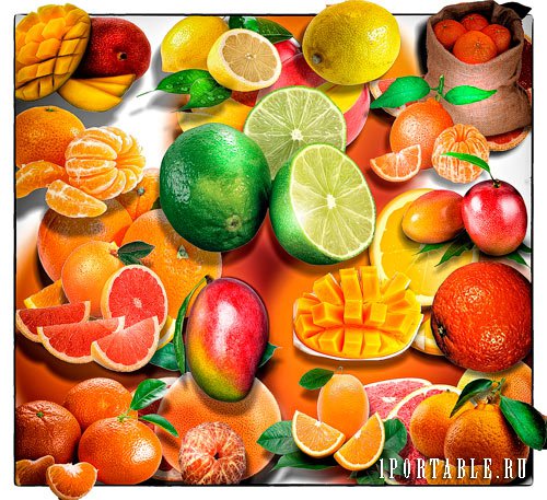 Клипарты картинки - Тропические фрукты