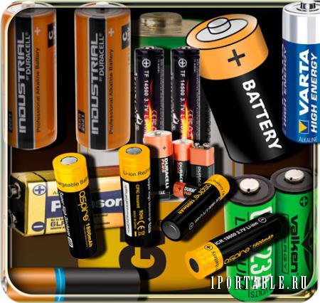 Растровые клипарты - Электрические батарейки