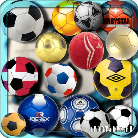 Растровые клипарты - Футбольные мячи