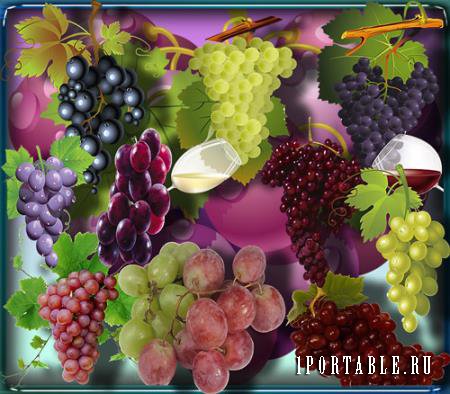Клипарты для фотошопа - Спелый виноград