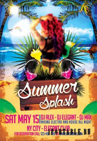 Summer Splash psd flyer template