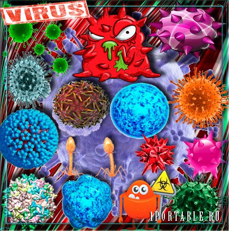 Png прозрачный фон - Вирусы, коронавирусы