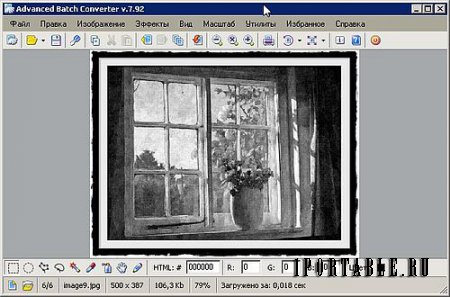 Advanced Batch Converter 7.92 Portable - графический редактор и конвертор изображений