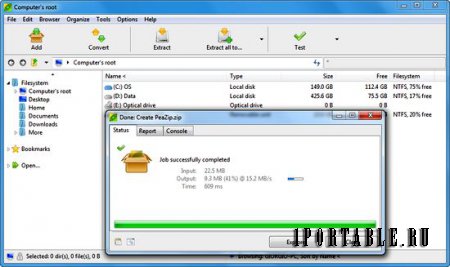 PeaZip 5.2.2 Rus Portable - архиватор