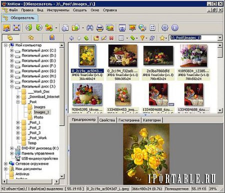 XnView 2.20 Full Portable by portableappz.ru - продвинутый графический редактор, медиа-браузер и конвертер