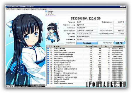 CrystalDiskInfo 6.1.14 Shizuku Ultimate Edition PortableApps - мониторинг и прогнозирование отказа жесткого диска