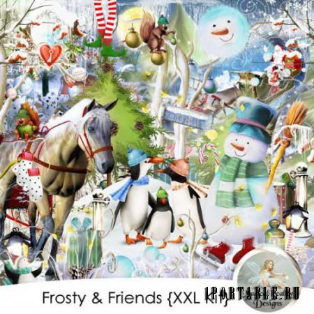 Сказочный зимний скрап-набор - Frosty And Friends 