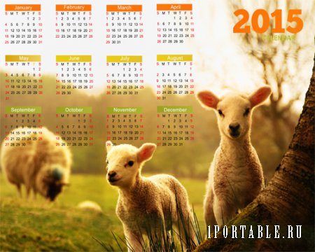 Календарь на 2015 год – Раз ягнёнок, два ягнёнок
