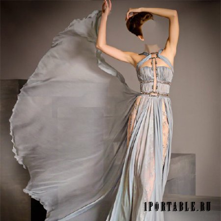  Шаблон для Photoshop - Фотосессия в красивом платье 