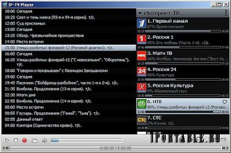 IP-TV Player 0.28.1.8844 Portable - просмотр вещания каналов IP-телевидения по сети вашего провайдера