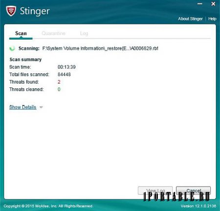 McAfee Labs Stinger 12.1.0.2136 En Portable - удаление компьютерных вирусов