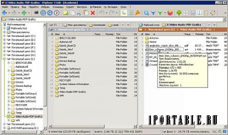 XYplorer 17.60.0000 (Academic) Portable (PortableAppZ) - настраиваемый файловый менеджер