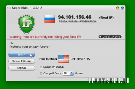 Super Hide IP 3.6.1.2 En Portable - анонимный серфинг в сети Интернет